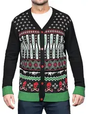 Magpul MAG1198969L Ugly Christmas Krampus Mens Size Large Button-Down Sweater