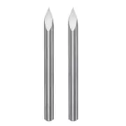 3.175mm Shank 0.1mm Tip 45 Degree Carbide 3 Flutes Wood Engraving CNC Bit 2pcs