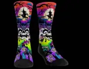 NEW 2022 All Hallows Eve Halloween Socks Horror Scary Creepy Clothing SZ LRG