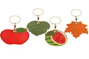 4pcs Keychain Holder Case Compatible with Apple AirTag Cute Protective Air Tag Cover with Keychain Ring-Each of Color