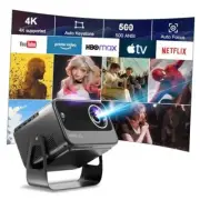 [Auto Focus/Keystone] Smart Projector 4K with Android 9.0 1080P Native 500 Grey