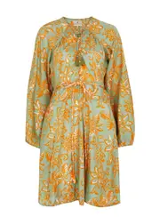 Hannah Artwear Gaia Printed Silk Mini Dress - Multicoloured - 2 (UK10 / S) 2 (UK10 / S)