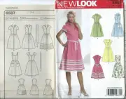 New Look 6587 sewing pattern Lovely DRESS in 5 styles sew SASH sizes 8~18 UNCUT