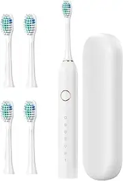 Rechargeable Toothbrushes With Case | Electric Toothbrush With Case | Rechargeable 40000 VPM 6 Modes 2-Minute Smart Timer Fast Charge Lasts 180 Days Toothbrush For Adults