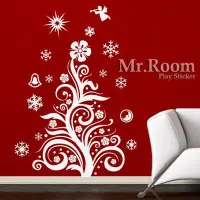 在飛比找Yahoo!奇摩拍賣優惠-☆ Mr.Room 空間先生創意壁貼 時尚花藤聖誕樹 (TR