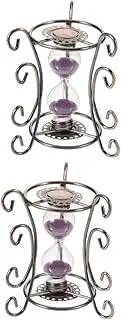 BESPORTBLE 2pcs Retro Clock Ornament Vintage Decor for Living Room Home Office Crafted Tabletop Decor