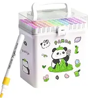 Yhsioaklo Coloring Marker Pen | Multi-functional Buildable Painting Pencil | 120-Colors Cartoon Animal Design Coloring Painting Pens for Students Children Kids Boys