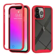 ZUSLAB Full Body Case for iPhone 13 Mini 5.4" Shockproof Rugged Dual Layer Protection Protective Cover for Apple - Red