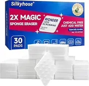 30 Pack Magic Sponge Eraser, 2X Density Extra Thick Melamine Sponge, Multi-Functional Household Cleaning Pad for Bathroom Kitchen Dish Furniture Floor Wall Cleaner, Non-Scratch Scrub Foam