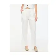 J.Crew linen white straight pants size 2