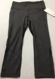 Lululemon Women Pace Rival Crop 22” LW6BEIS HBLK Heather Gray Size 2