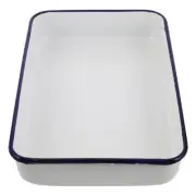 Enamel Baking Pan Serving Dishes for Hot Food Chicken Roasting Deep Tray