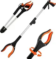 31.5in Grabber Reacher Tool with 360° Rotatable and Magnetic Jaws Foldable Reacher Grabber Pickup Tool Flexible Grabber Reaching Aid Heavy Duty Reacher Tool Portable for Seniors Indoor Outdoor