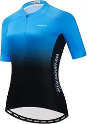 [Hotlion] Summer Breathable Cycling Jersey Women Mountain Bike Jersey Quick Dry Bicycle Shirt Short Sleeve Cycling Clothing