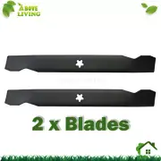 2 x Blades Hi-Lift For 38" Husqvarna LT1597 96041005001 96041005002 2006-2009