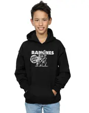 Absolute Cult Ramones Boys Gabba Gabba Hey Cartoon Hoodie Black 5-6 Years