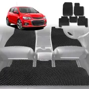 6D Diamond Car Floor Mats for Holden Barina (TM)2011-2018-Full Set-Black-Outback GT