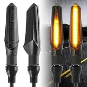 evermotor Motorcycle Turn Signals Lights Running Light Indicators 4 Pieces Universal Mini LED E-MARK Flowing Turn Signal Lights Waterproof IP67
