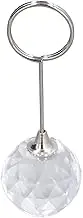 Table Number Stands, Electroplating Process Round Shape Note Photo Stand for Home for Office for Party(Transparent Round 9CM)