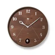 Lemnos Cuckoo Clock Analog Natural Wood Brown PACE LC11-09 BW Lemnos φ305×d120mm