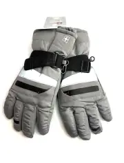 NEW Swiss Tech Boys Gray Ski Gloves Size S-M