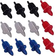 BESTOYARD 12Pcs Plastic Liquor Bottle Pourer Wine Spout Stopper Effortless Controlled Pouring for Wine Oil and Condiments Dishwasher Safe Versatile Liquid Sealing