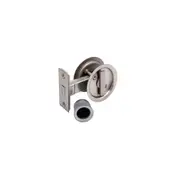 MANOVELLA Round Sliding Cavity Privacy Lock - 63mm - Brushed Nickel