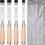 GREBSTK 4 Piece Wood Chisel Set for Woodworking Professional