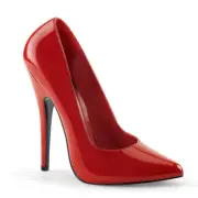 Pleaser Devious Domina-420 6" Red Patent Dominatrix Fetish Heels