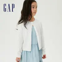 在飛比找蝦皮商城優惠-Gap 女童裝 純棉寬鬆鏤空針織外套-白色(793094)