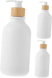Ipetboom 3Pcs Refillable Shampoo Bottles with Pump Durable Pet and Hand Soap Dispenser for Bathroom Portable Liquid Containers for Shampoo Conditioner and Toiletries