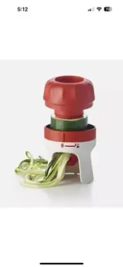 Tupperware Handy Spiralizer Spiral Veggie Tool - New in Box Red Vegetable Cutter