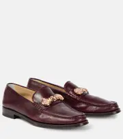 [Gabriela Hearst] Gabriela Hearst Melchora embellished leather loafers AU 7 burgundy