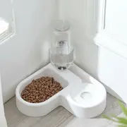 2 In 1 Automatic Pet Feeder Dog Cat Water Dispenser No Spill Bowls Drinking Bowl