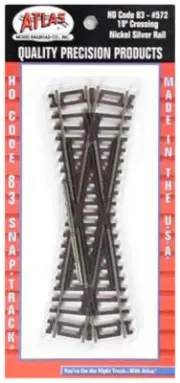 Atlas HO Scale Code 83 19 Degree Crossing Model Train Track