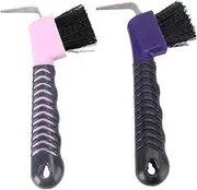 GRIRIW Natural Strong: 2 Horse Hoof Cleaning Brushes for Horse Grooming Also Great for Cleaning Work Boots Easy on Animals Random
