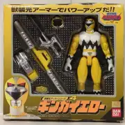 Bandai Toei Power Rangers Gingaman Action Figure Ginga Yellow New 1998 Vintage