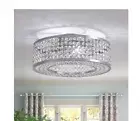 ANTOINE 20" Indoor Modern Chrome Low Profile Ceiling Fan with Lights and Remot