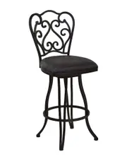 Armen Living Celeste 30" Bar Height Metal Swivel Barstool