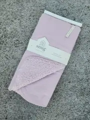 SNUG pink plush sherpa buttery soft oversized baby blanket, NEW, 30" X 40"