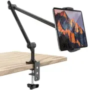 Tablet Stand Holder, Aluminum iPad Holder for Desk & Bed, Adjustable Arm Clam...