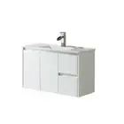 900*360*540mm Vanity Ultra Slim Gloss White Wall Hung Finger Pull Ceramic Basin