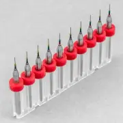 10pcs 0.25mm Micro Tungsten Carbide Twist Drill Bit PCB For Dremel Rotary CNC