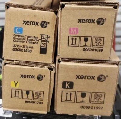 GENUINE SET FACTORY SEALED XEROX 006R01697 006R01698 006R01699 006R01700