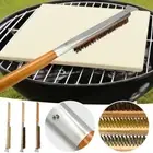 Handle Brush Scraper Pizza Oven Brush Brass Bristles Pizza Brush Cleaning Brush