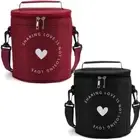 2PCS Portable Tote Insulated Picnic Bags Food Storage Lunch Box Handbag