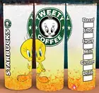 Tweety Bird Cartoon Coffee Cup Mug Tumbler 20oz & lid + straw