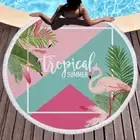 Coral State Round Beach Pool Towel Fringe 150cm Throw Yoga Picnic Blanket Mat
