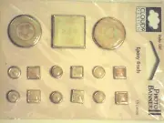 Cloud 9, Epoxy Brads, Baby Girl, 15 Pieces