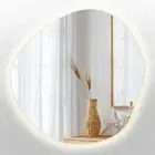 LED Irregular Mirror with Lighting Boho Loft Japandi Style 3 LED Colour 48x48 cm